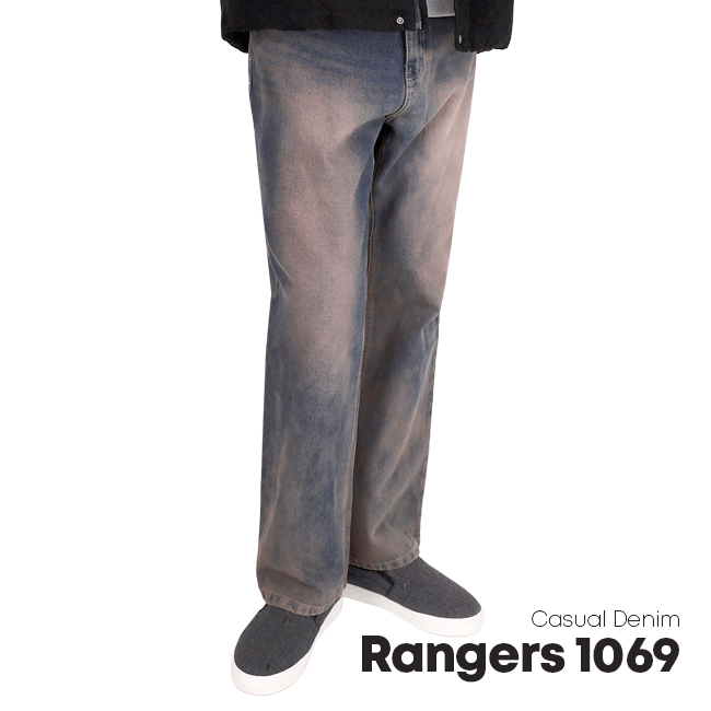 Rangers 1069 워싱 롱 와이드 데님 (YH)